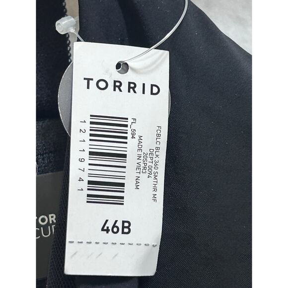 Torrid Curve Bra 46B Black 360 Back Smoothing Full Coverage Balconette Lined NWT - Picture 5 of 7